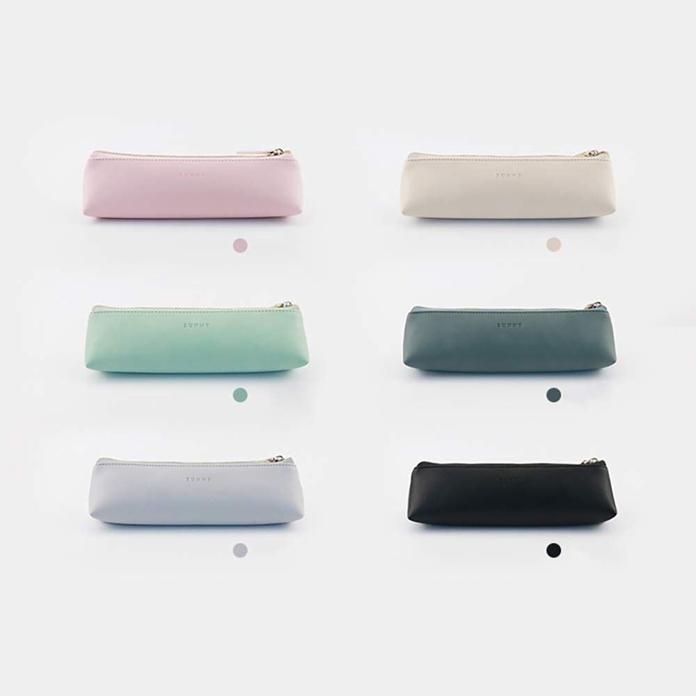 Premium PU Leather Pencil Case for Students - Zippered Stationery Pouch Organizer for Pens, Pencils & Markers - School Supplies, Office & Travel Essentials (Pink)