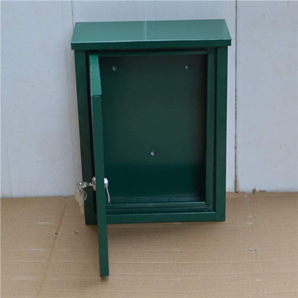 Red Metal Outdoor Letterbox Mailbox with Newspaper Slot - Secure Parcel Drop Box for Home, Office & Garden - Ideal for Mail, Packages & Complaints (Model 1109)