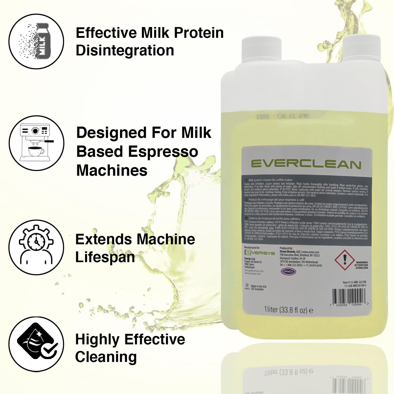 Everclean Milk System Cleaner - Effective Cleaning Solution for Breast Pumps & Bottles - Safe for Baby Feeding Equipment - Perfect for Daily Use & Deep Cleaning