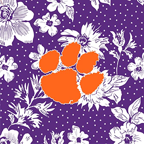 Purple /White Rain Garden With Clemson University - Recycled Cotton