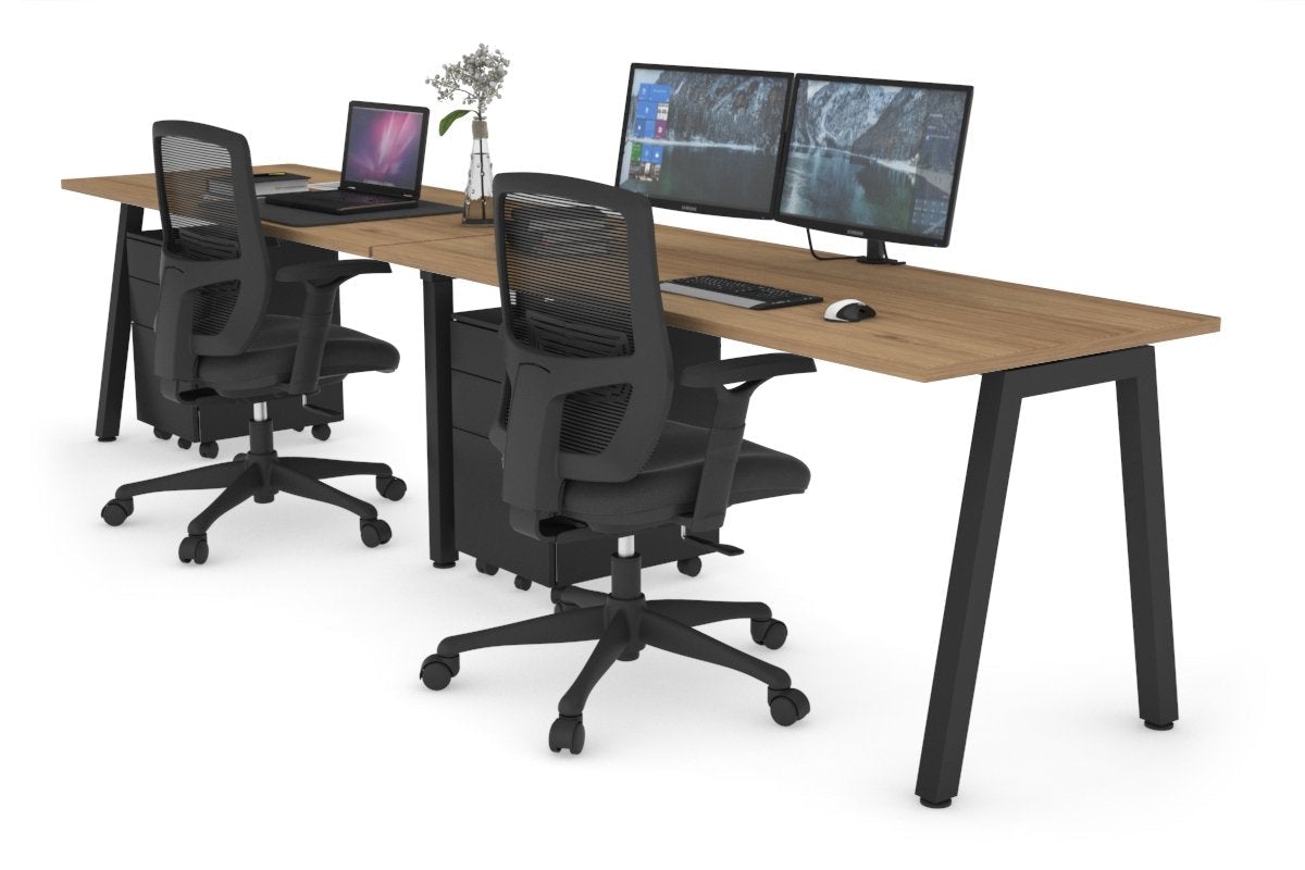 Dual Workstation Office Desk for 2 People - 1400L x 700W Dimensions - Perfect for Shared Workspaces, Home Offices & Collaborative Environments