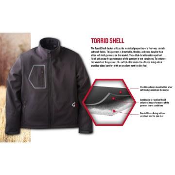 Gerbing 7V Torrid Heated Jacket for Men & Women - Battery-Powered Winter Jacket with Adjustable Heat - Ideal for Motorcycling, Skiing & Outdoor Activities
