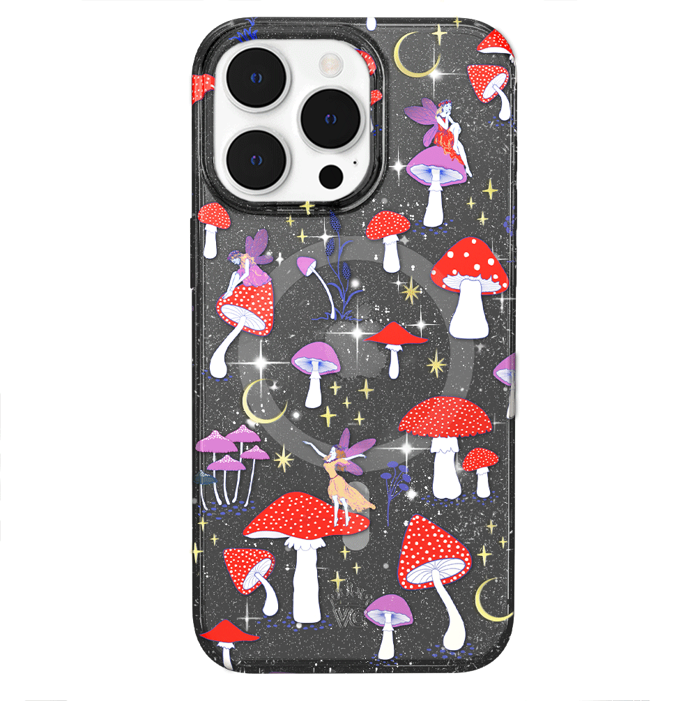 Mystic Mushrooms iPhone Case - Trendy Protective Cover for iPhone 12/13/14/15 - Durable Slim Design with Unique Mushroom Pattern - Perfect for Nature Lovers & Outdoor Adventures