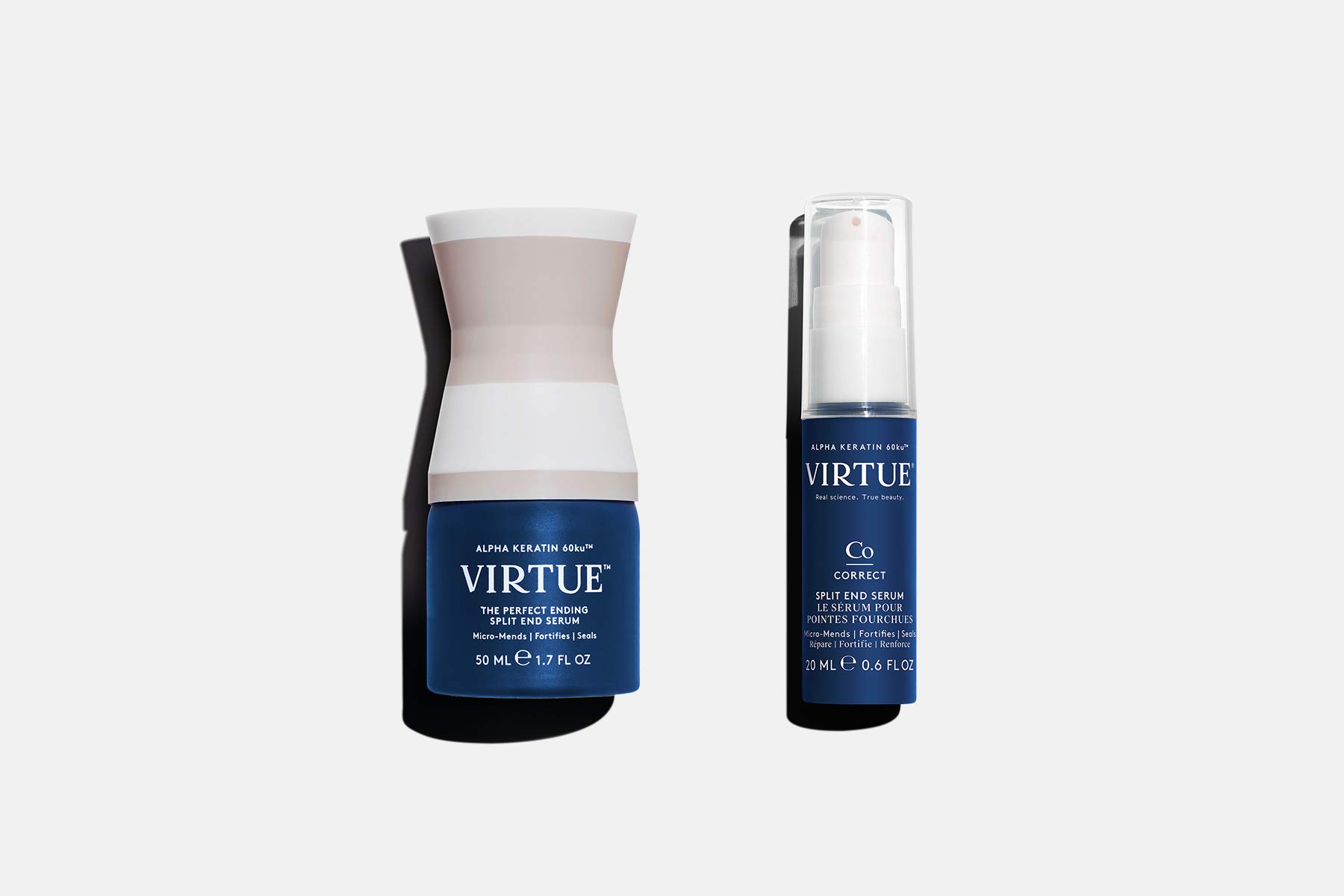 VIRTUE Split End Repair Serum 1.7 FL OZ - Alpha Keratin Treatment for Damaged Hair | Sulfate Free, Paraben Free, Color Safe Hair Care | Perfect for Daily Use & Heat Styling Protection