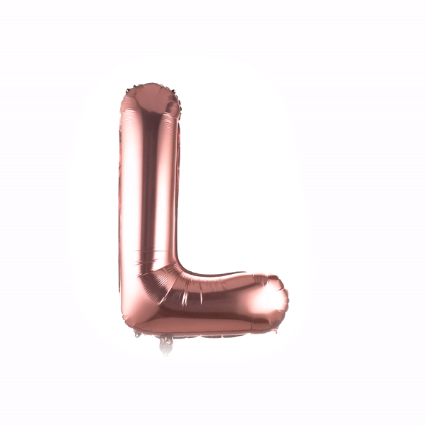 Balloonify Rose Gold Mylar Letter L Balloon - 40 Inch Large Foil Balloon for Birthday Parties, Baby Showers & Wedding Decorations (1 Count Box)