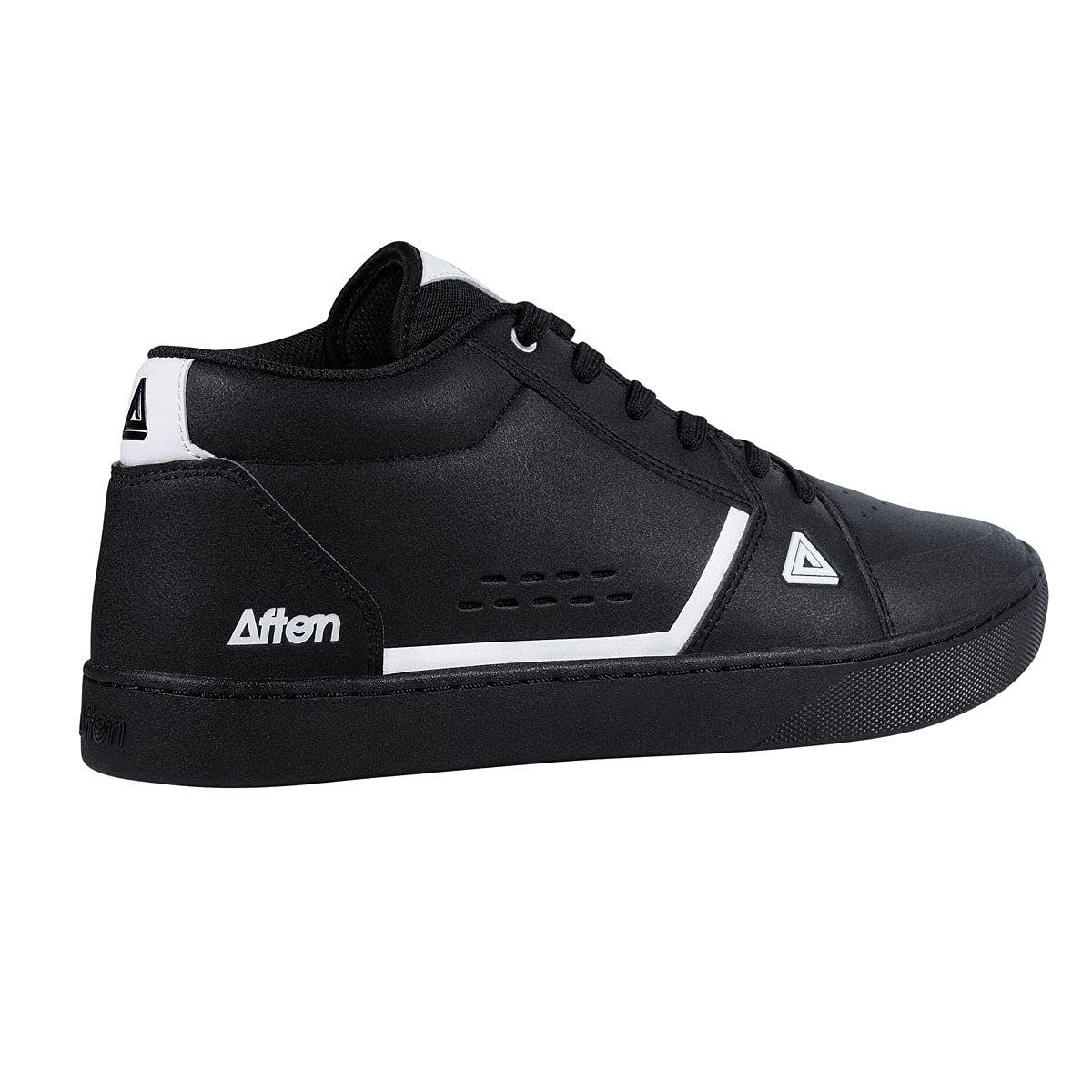 Afton Flat MTB Shoes for Men & Women - Black/White - Size 10.5 | Comfortable Cycling Shoes for Mountain Biking & Casual Wear