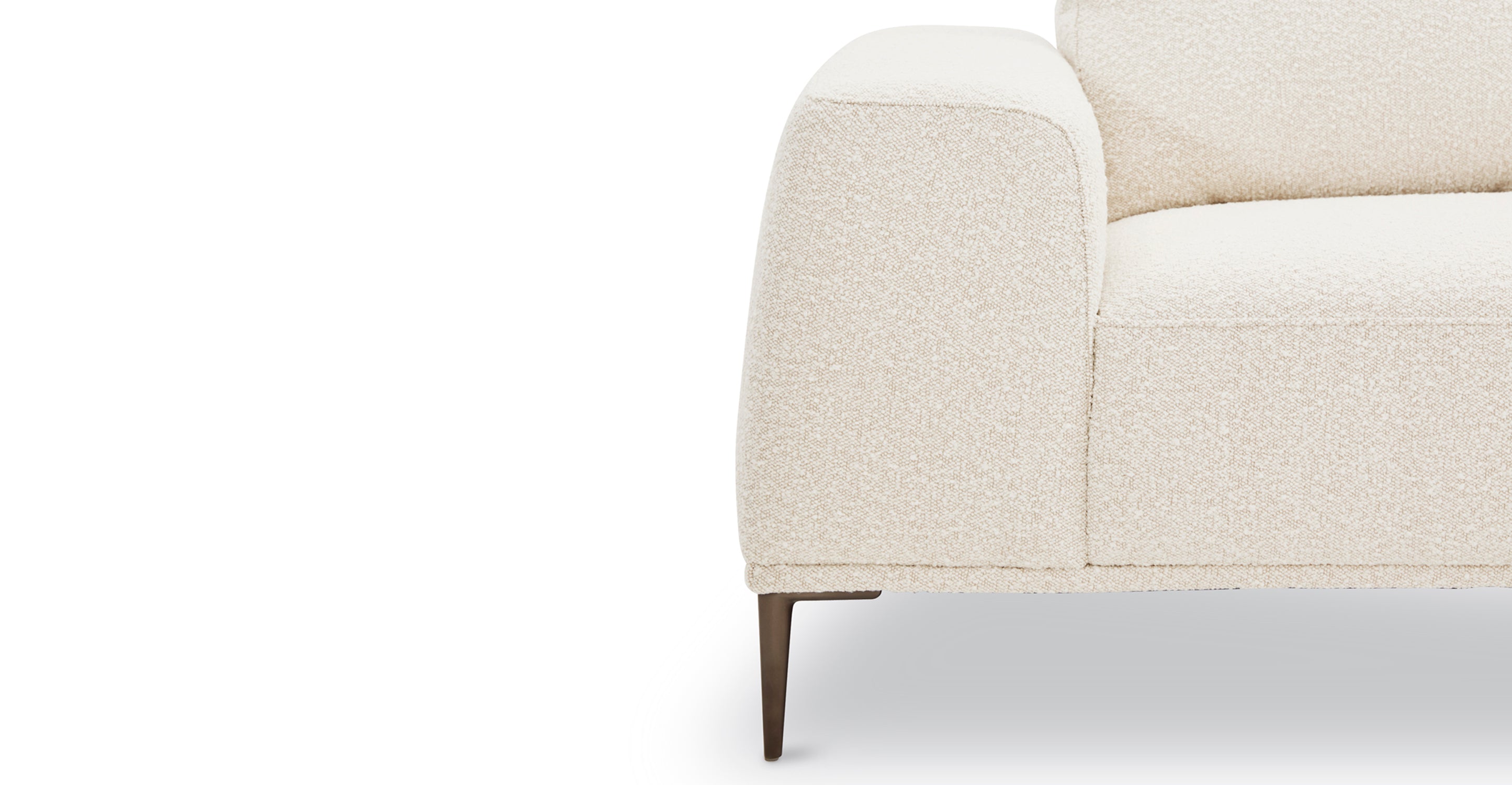Rue Right Facing Sectional Sofa - Modern L-Shaped Couch with Reversible Chaise for Living Room, Family Room & Small Spaces - Comfortable Fabric Upholstery