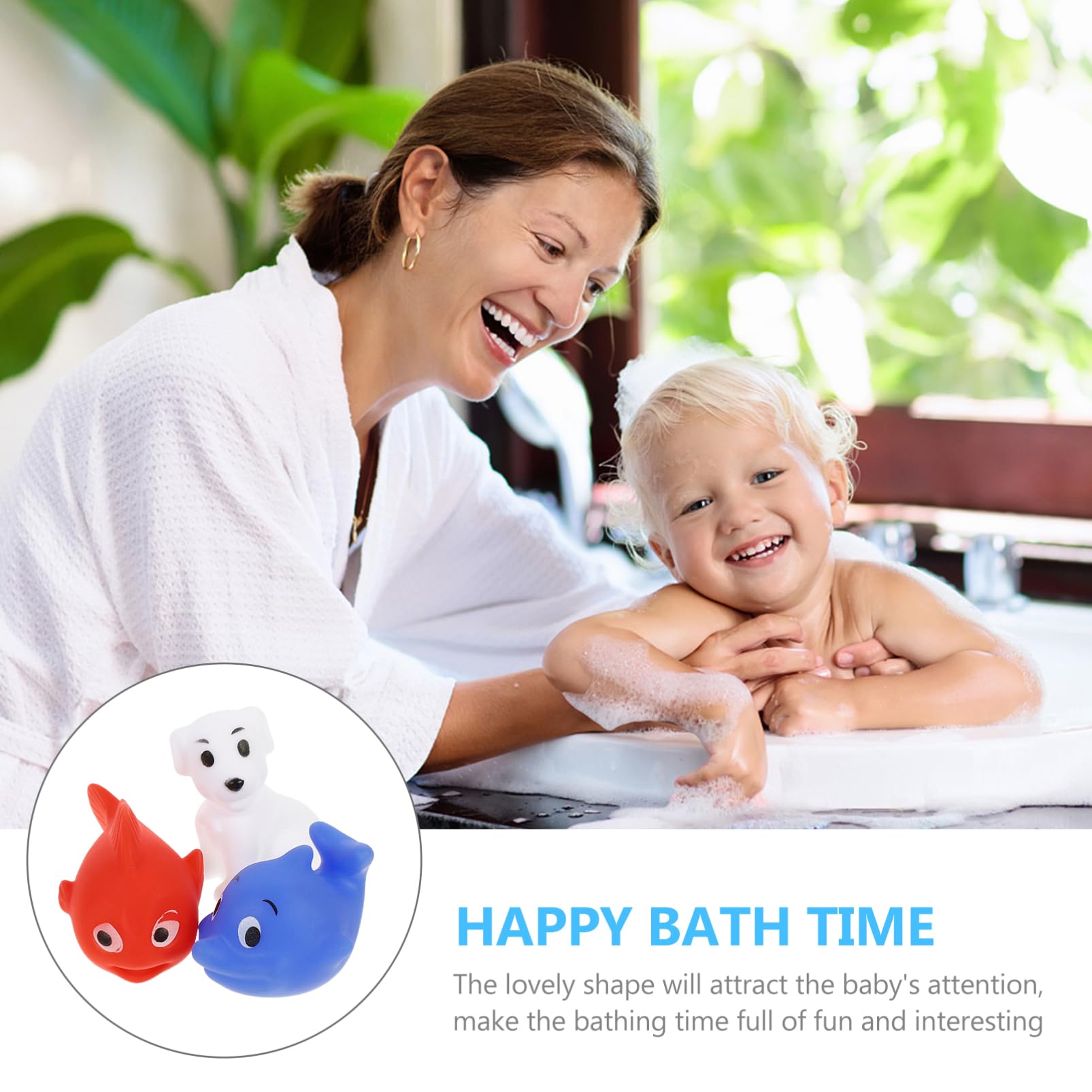 UPKOCH 9-Piece Bath Toys Set - Floating Animal Bathroom Toys for Kids, Fun Bathtub Water Play Toys for Toddlers, Perfect for Bathtime Fun, Pool Parties & Sensory Play