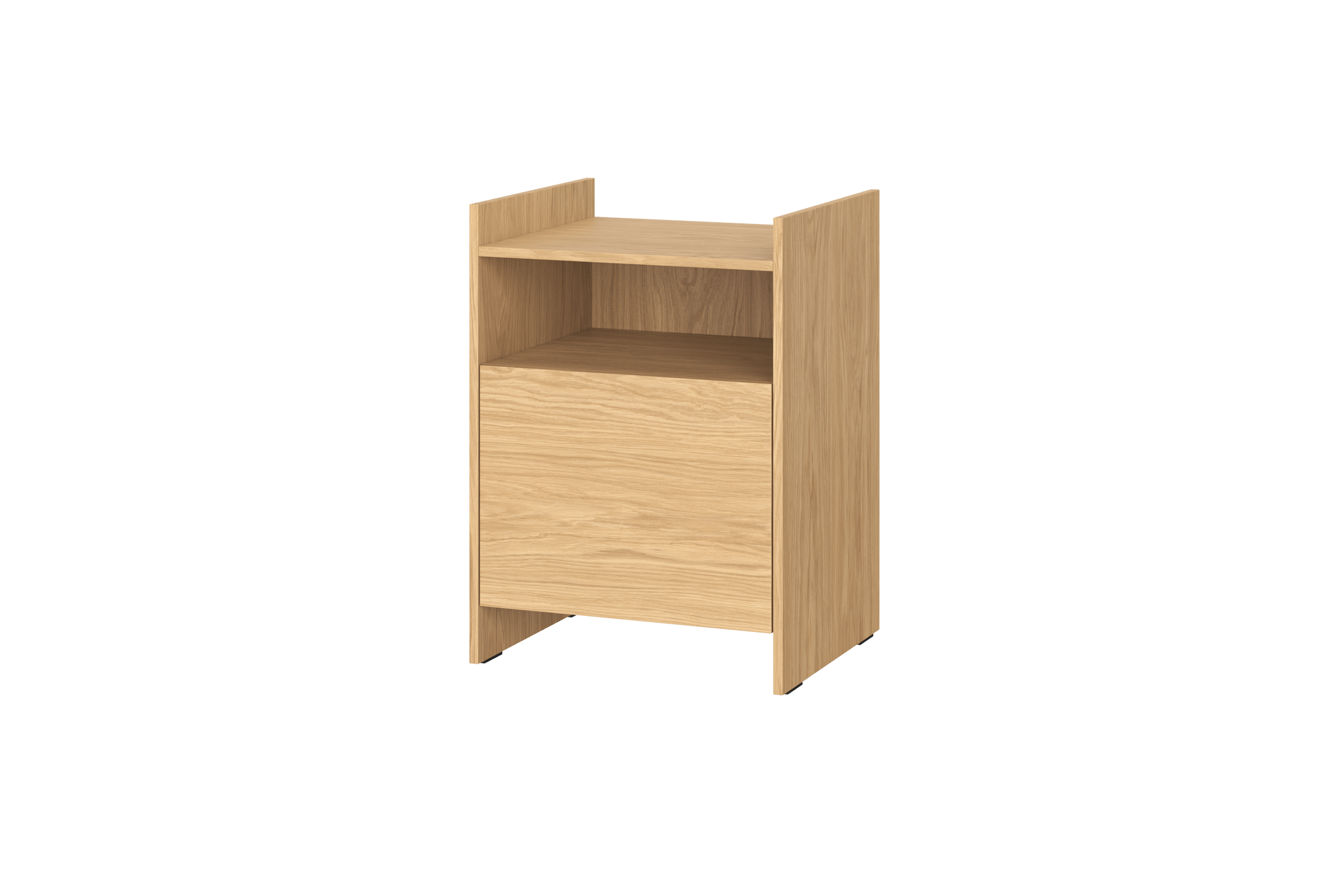 Modern Wooden Bedside Table with Drawer - Nightstand for Bedroom, Living Room, or Office - Compact Storage Solution for Books, Lamps & Essentials