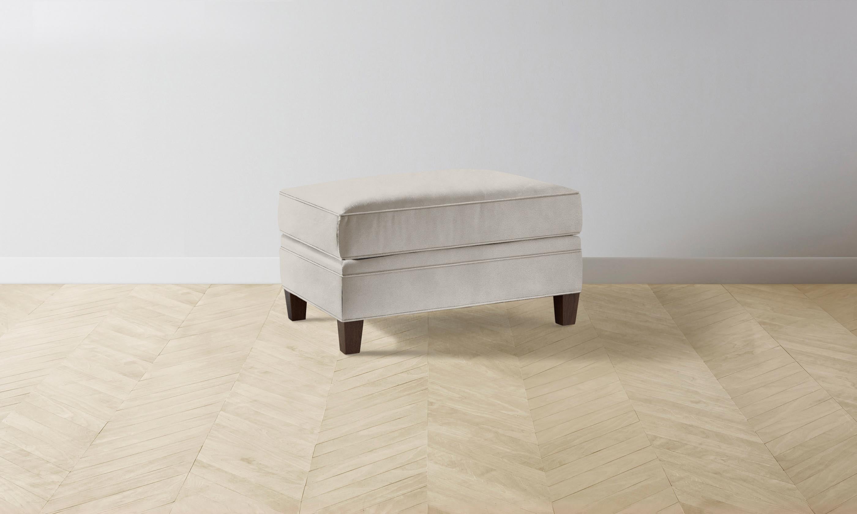 Carmine Ottoman - Premium Nubuck Leather Footstool with Sail Design | Perfect for Living Room, Bedroom & Office Decor