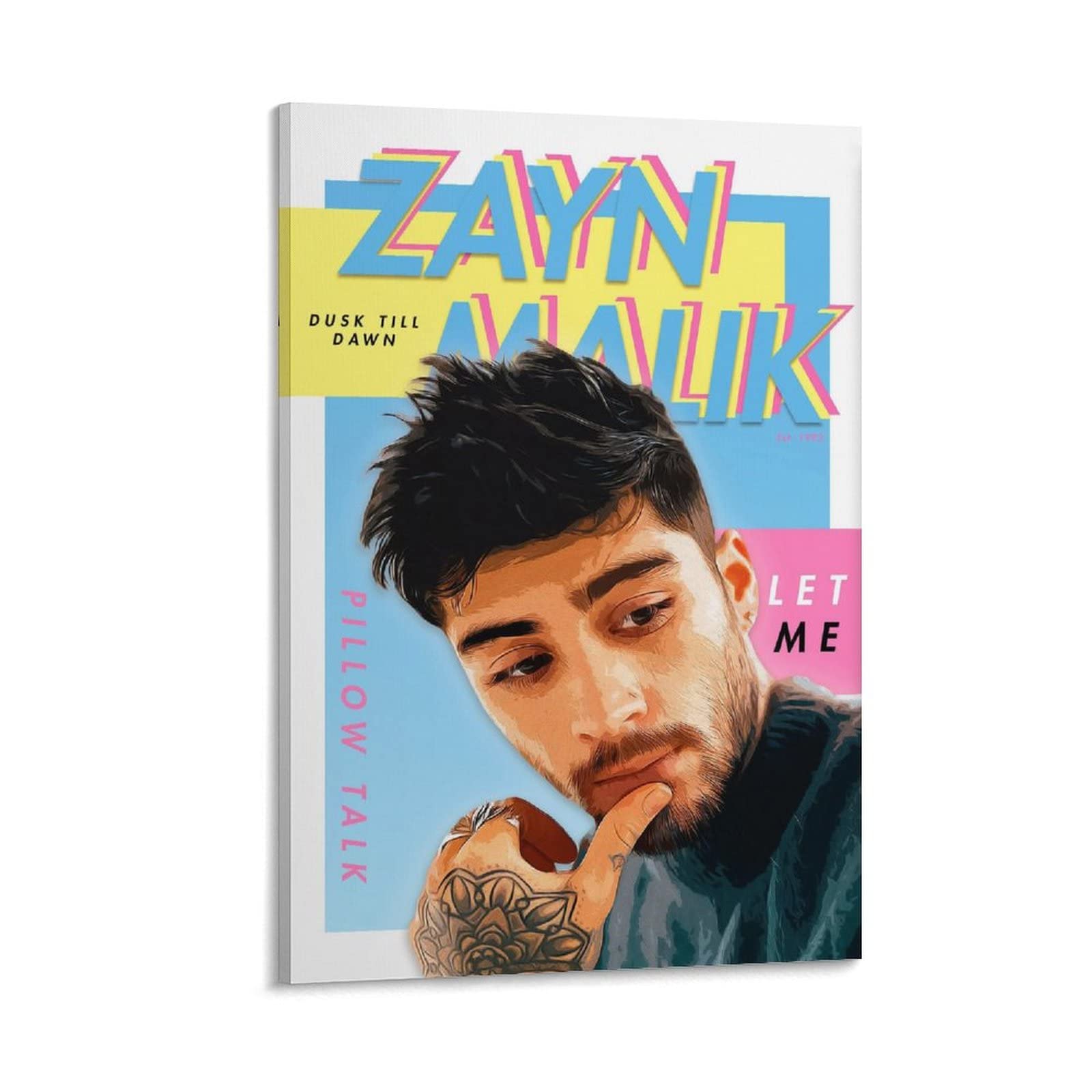 Zayn Malik Canvas Poster - 16x24 Inch (40x60cm) Framed Wall Art for Bedroom, Office & Living Room Decor - Perfect Gift for Music Fans & Home Decoration
