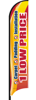 Feather Flag Banner - Durable Outdoor Advertising Flag for Car Dealerships, Grand Openings & Events (Flag Only) - Easy Installation & Low Price