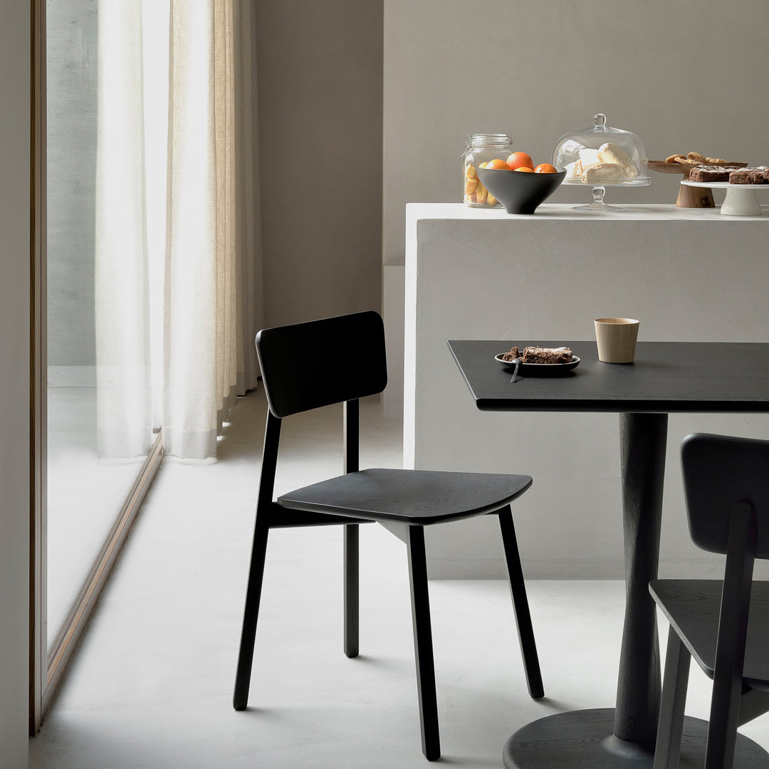 Casale Modern Dining Chair - Sturdy Wooden Kitchen Chairs with Padded Seat - Comfortable Home & Restaurant Furniture for Dining Room, Breakfast Nook, and Cafe Use