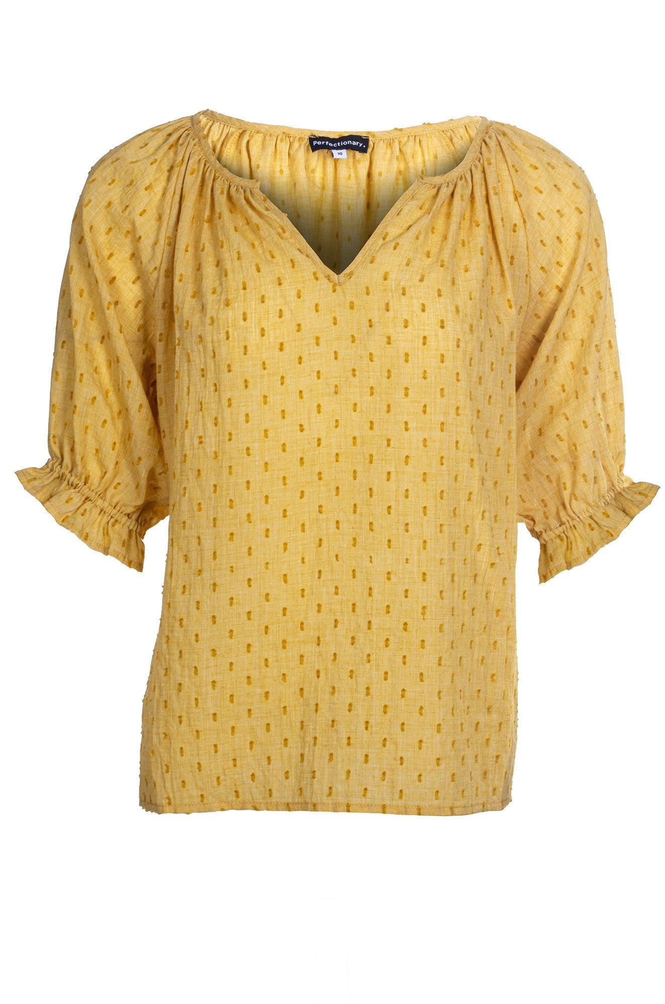 Premium Poly Cotton Dobby Top for Women - Breathable & Comfortable Blouse (Style SUN-4671A1) | Perfect for Office Wear, Casual Outings & Summer Fashion