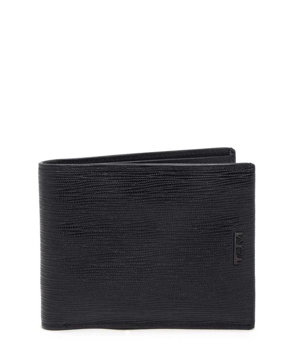 Tumi Nassau Global Removable Passcase 152374 - Black Embossed Leather Travel Wallet for Passport & Credit Cards | Perfect for Business Trips & International Travel