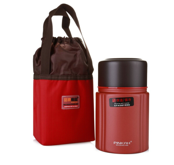 Premium 780ML Double Wall Stainless Steel Vacuum Insulated Food Jar - Leak-Proof Thermos for Hot & Cold Meals - Includes Convenient Carry Bag - Ideal for Lunch, Travel, Camping & Office Use