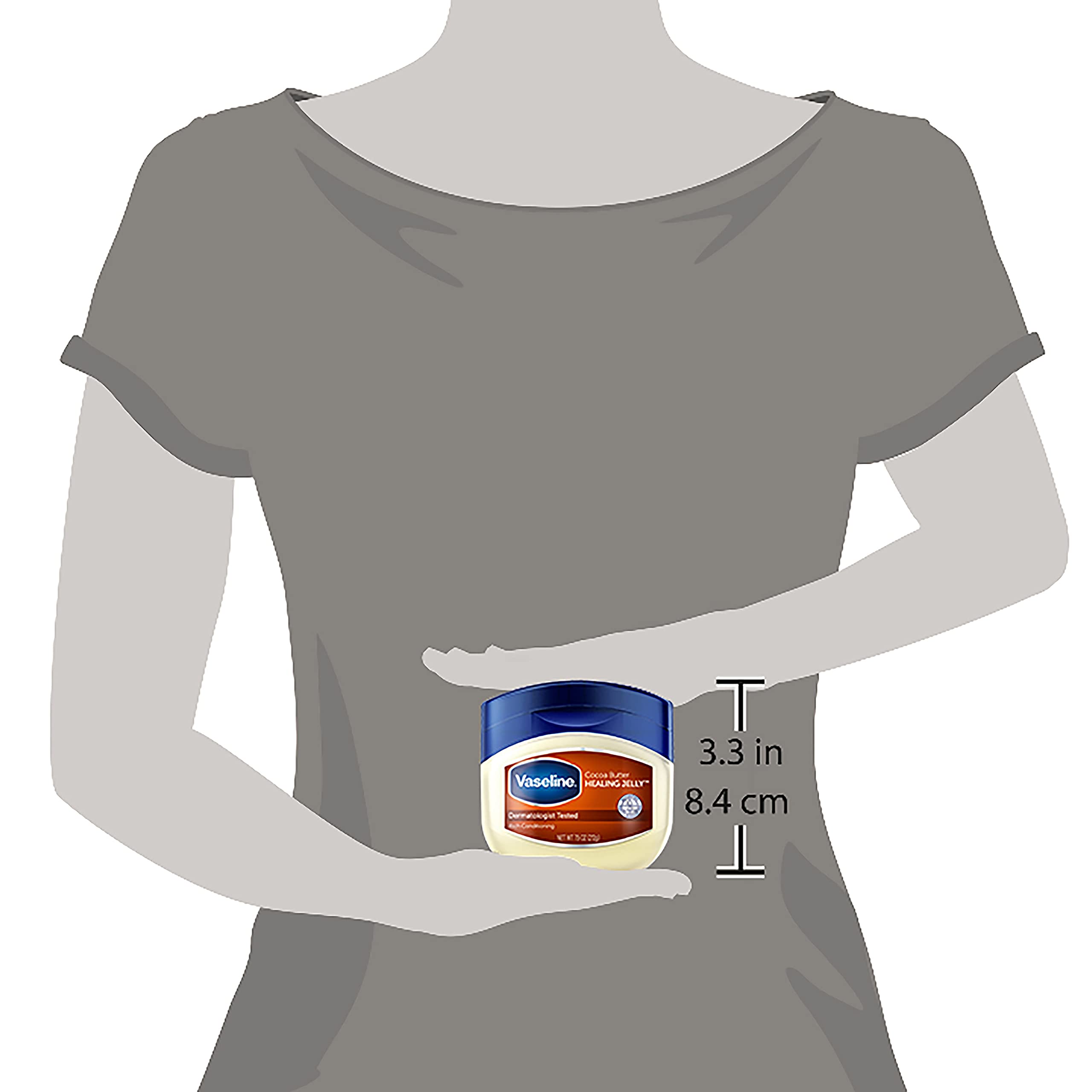 Vaseline Cocoa Butter Healing Jelly, 2-Size Variety Bundle – #1 Dermatologist-Recommended Skin Protectant for Dry & Sensitive Skin | Moisturizing Ointment for Cracked Heels, Elbows & Overnight Repair | Perfect for Winter Care & Post-Treatment Healing