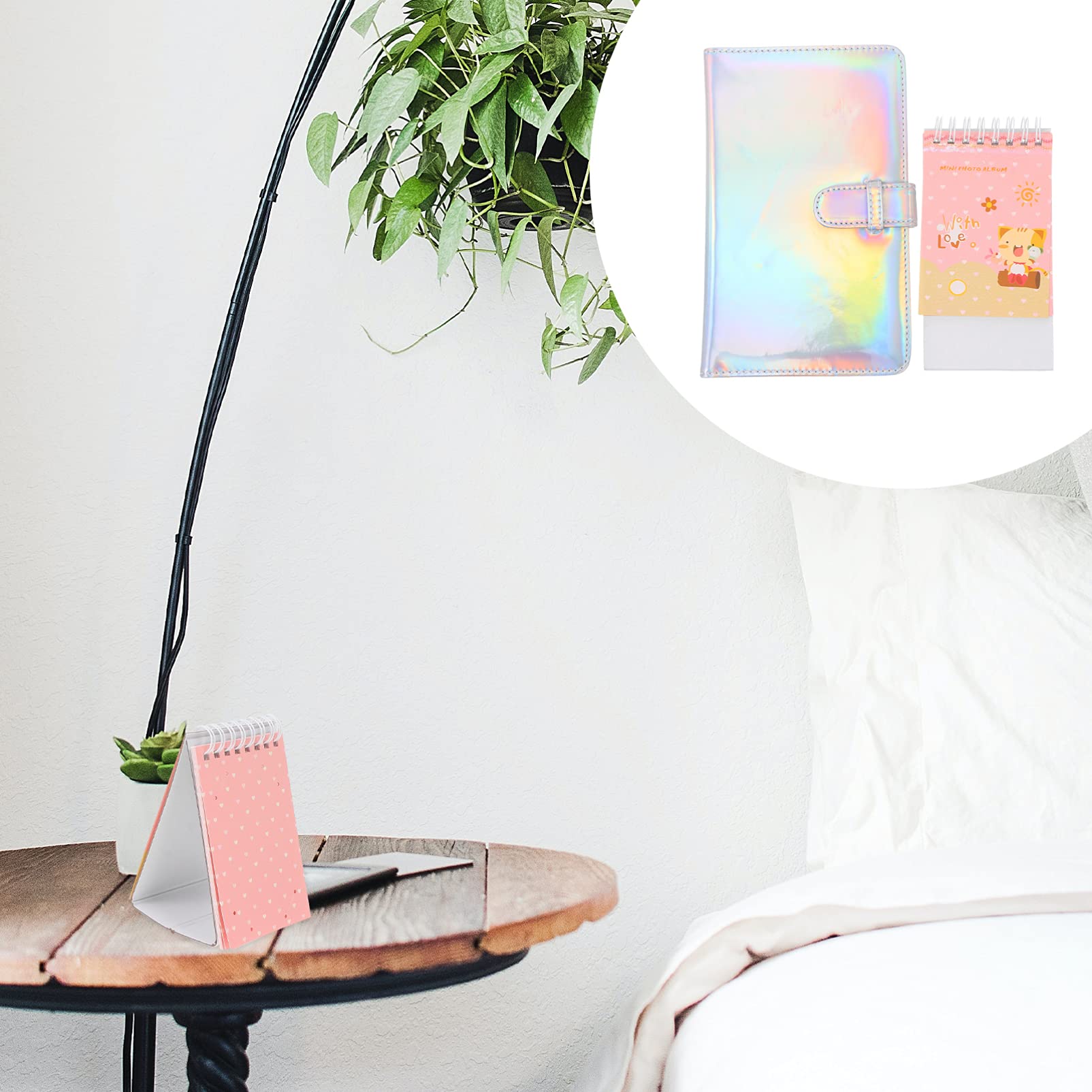NUOBESTY 6-Pack Mini Photo Albums - 96 Pages Small Rainbow Picture Book for Baby, Wedding & Travel Memories | Compact Plastic Film Wallet & Stamp Holder | Portable Card Storage for Scrapbooking & Gifts
