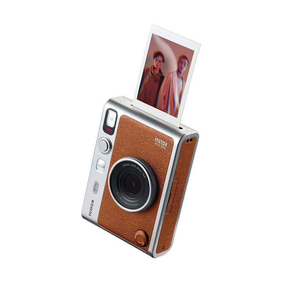 FUJIFILM Instax Mini Evo Instant Camera (Brown) - Hybrid Digital & Analog Instant Film Camera for Travel, Parties & Memory Keeping