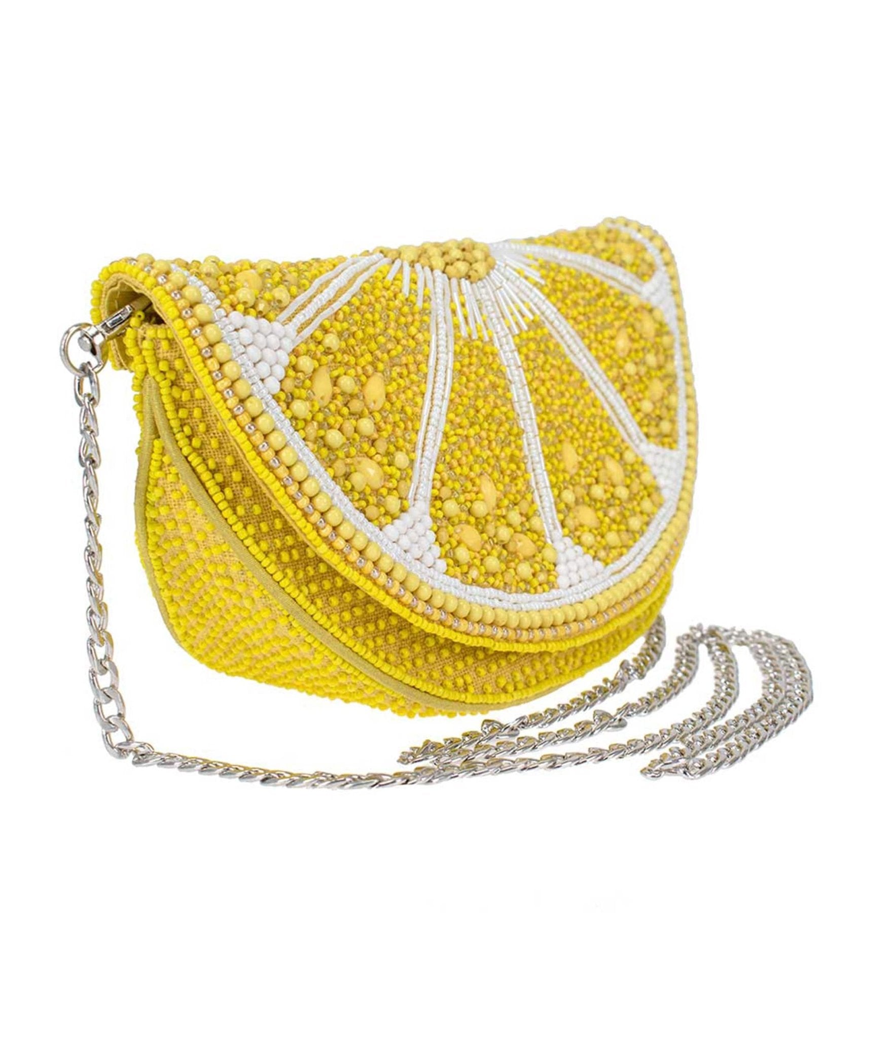 Mary Frances Tart Lemon Crossbody Bag - Stylish & Trendy Shoulder Purse for Women | Perfect for Casual Outings, Shopping & Travel