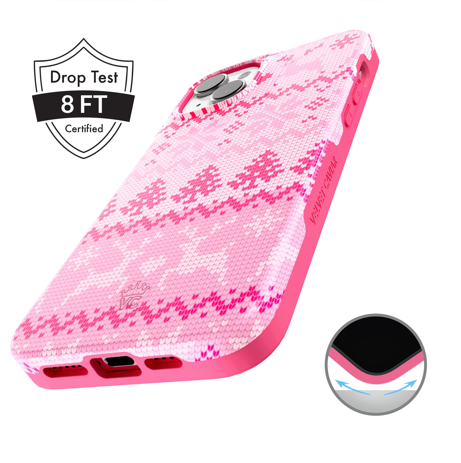 Bubble Gum Sweater iPhone Case - Trendy Knit Design Protective Cover for iPhone 13/14/15 Pro Max - Perfect for Casual Outfits, Selfies & Social Media