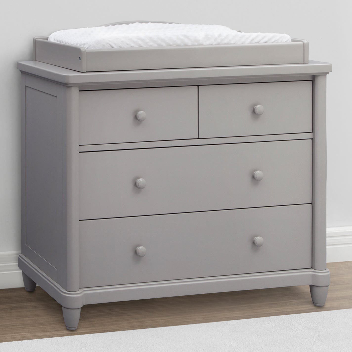 Belmont 4-Drawer Dresser with Changing Top - Nursery Storage Solution for Baby Clothes & Essentials | Perfect for Newborn Care & Organization