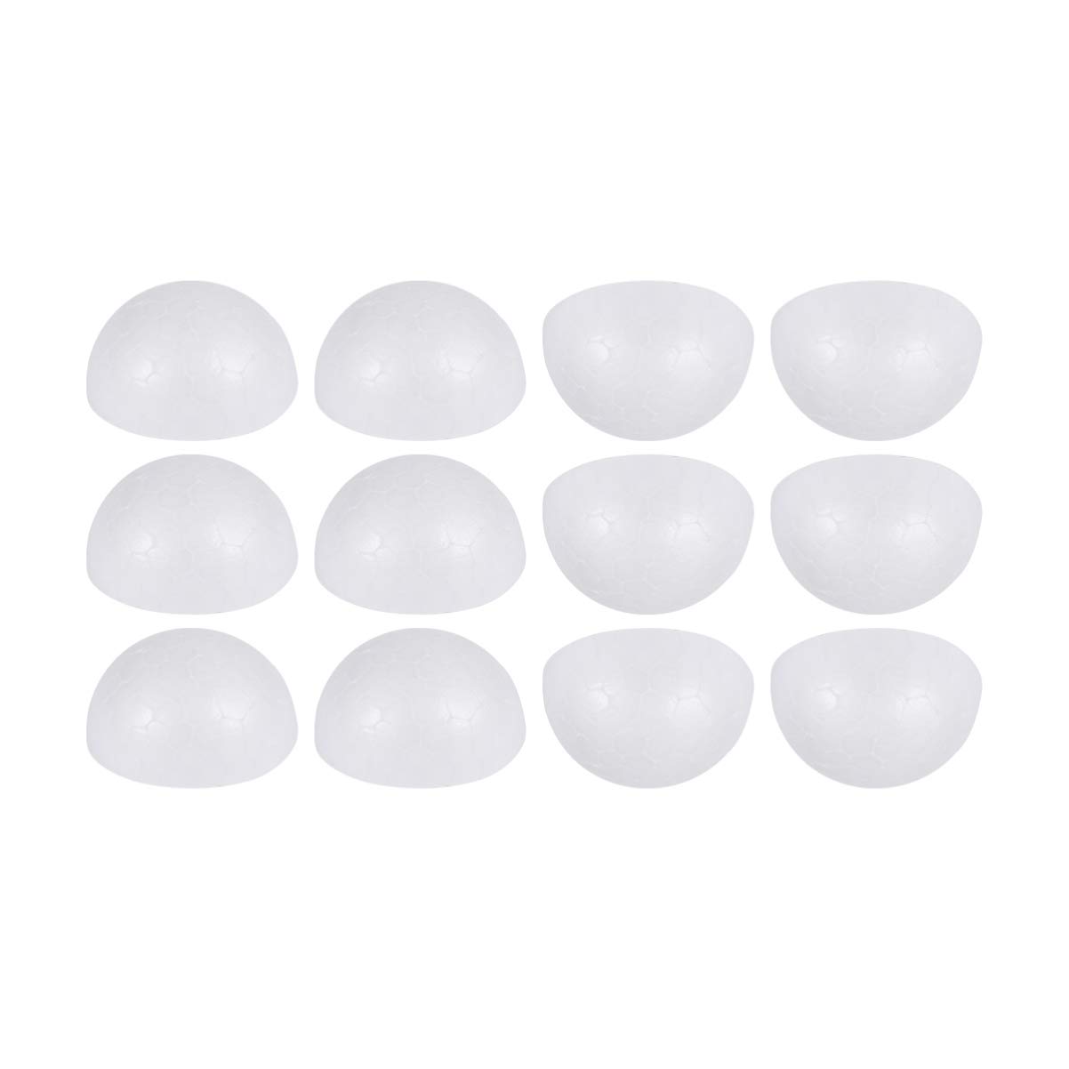 15 Pcs 9CM White Half Foam Flower Arrangement Accessories for Kids DIY Crafts - Christmas Ornament Painting, Easter Egg Decorating & Party Decor Supplies - Perfect for Classroom Projects, Holiday Gifts & Home Decorations