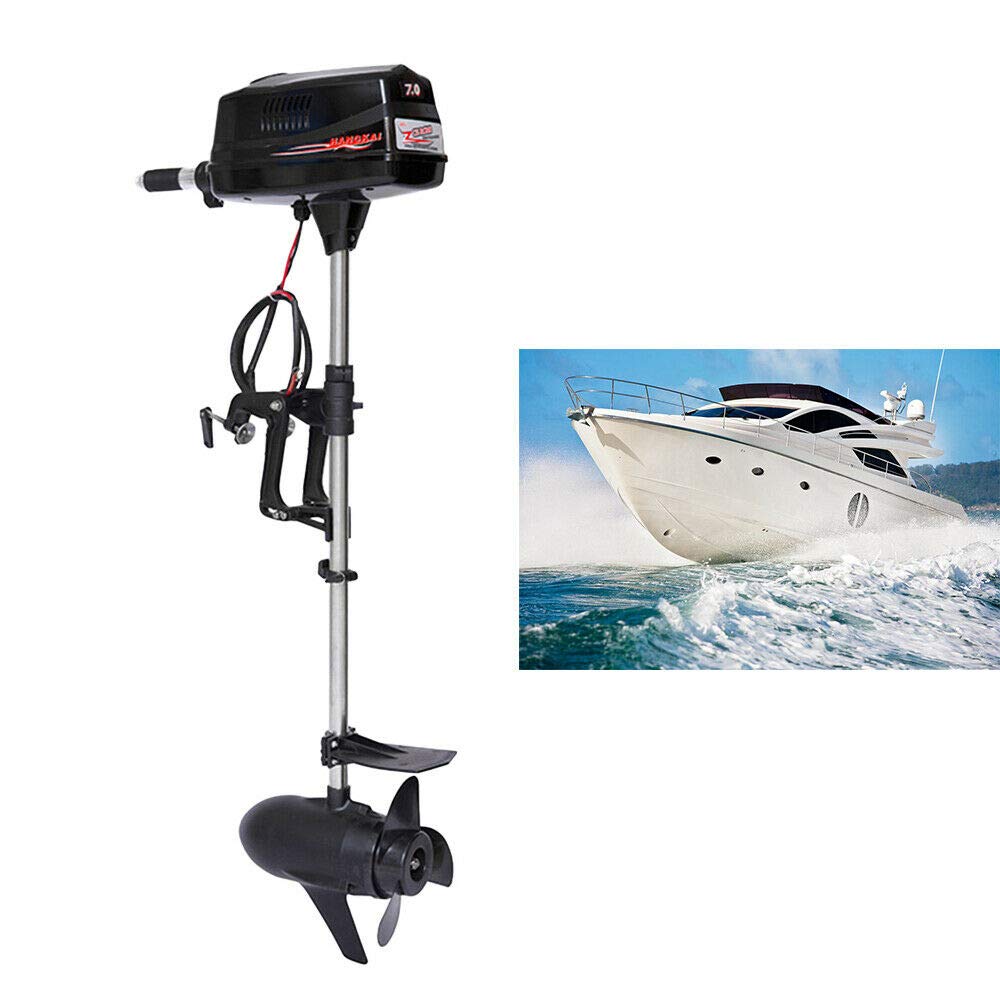 DENESTUS 1800W 48V Electric Outboard Motor - High Power Water Cooled Boat Engine for Fishing Kayaks & Small Boats - Ultra Quiet & Eco-Friendly - Perfect for Saltwater Fishing, Lake Cruising & Marine Adventures