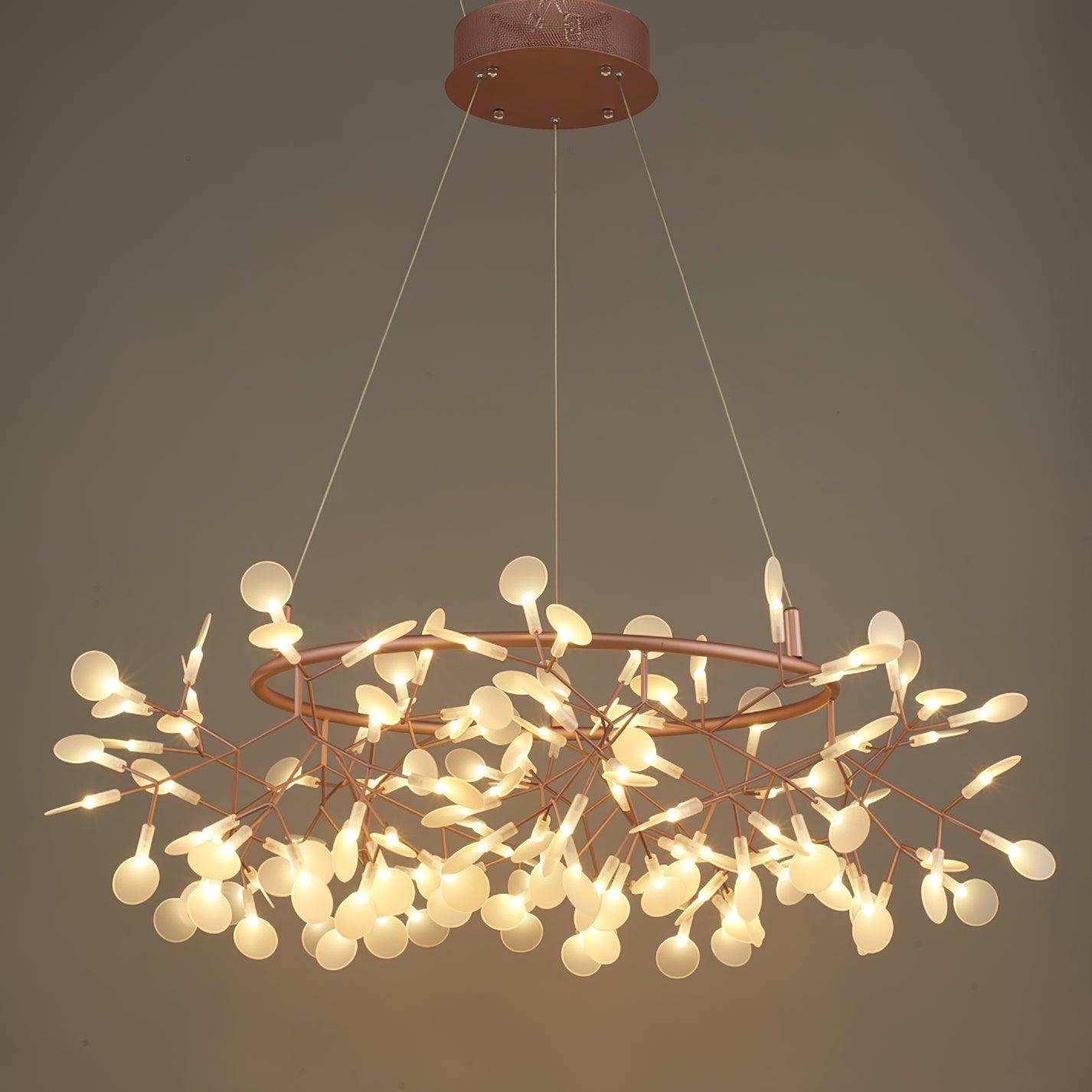 Big O Firefly LED Chandelier - Modern Crystal Ceiling Light Fixture for Dining Room, Living Room & Bedroom - Elegant Lighting for Home Decor & Interior Design