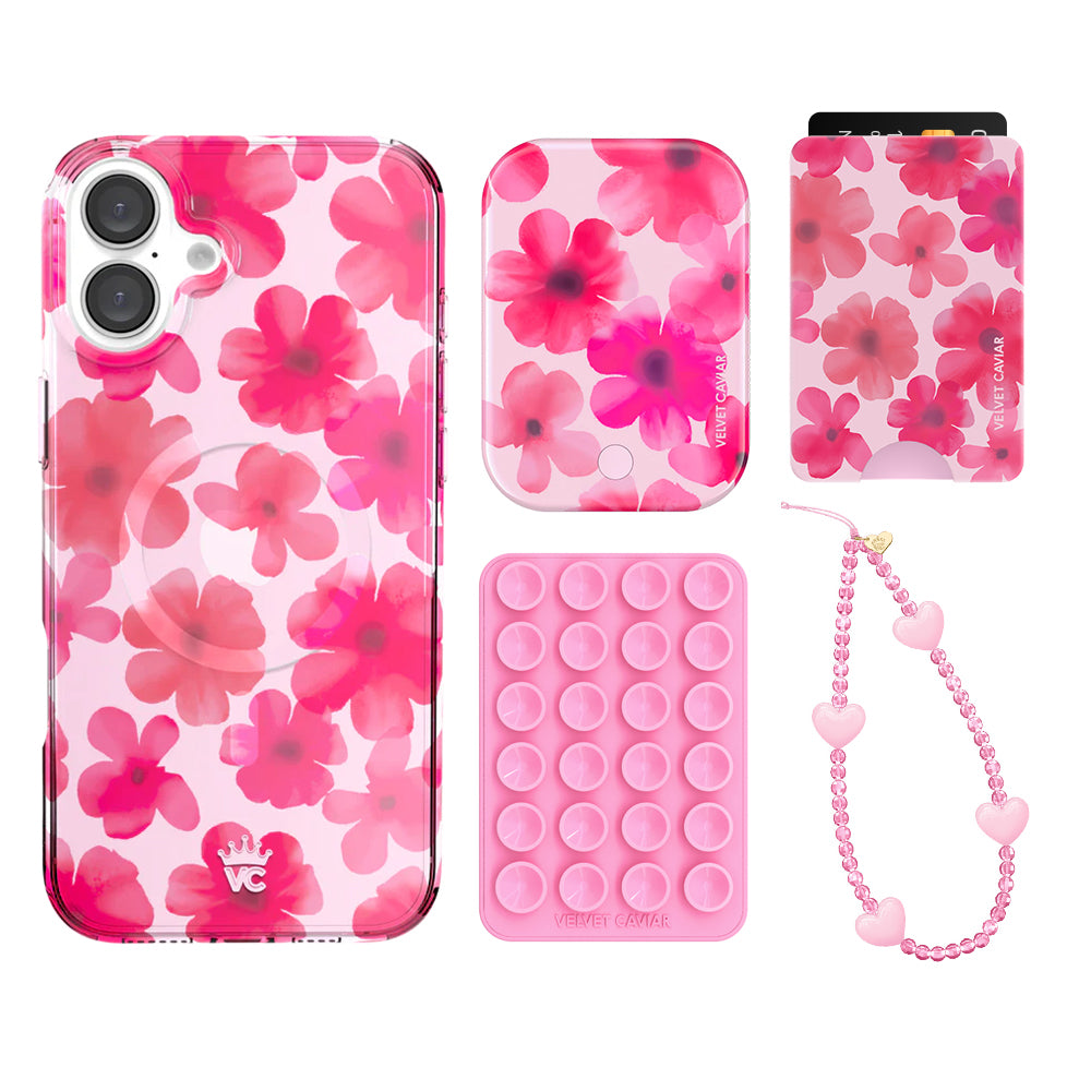 Cherry Blossom iPhone Wallet Case with Card Holder - Slim Protective Cover for iPhone 13/14/15 - Perfect for Travel, Shopping & Everyday Use
