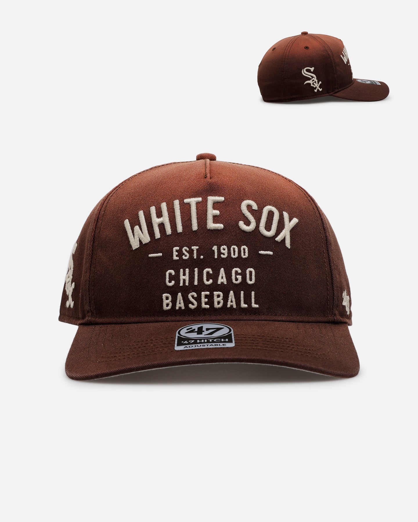 47 Brand Chicago White Sox 'Dusted' 47 Hitch Snapback Brown Hat - Adjustable Baseball Cap for Men & Women - Perfect for Sports Fans, Casual Wear & Outdoor Activities
