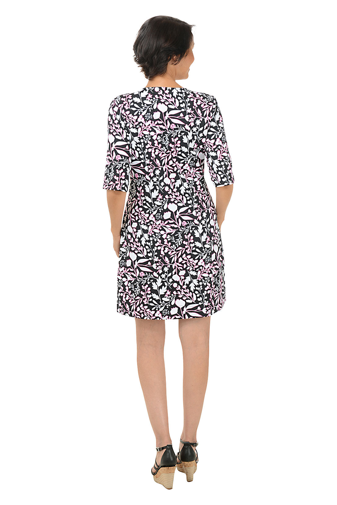 Floral Print V-Neck UPF50+ Sun Dress for Women - Perfect for Beach, Summer Outings, and Casual Wear