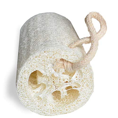 Organic Exfoliating Loofah Sponge for Body Scrub - Natural Bath & Shower Pouf for Daily Skin Care & Spa - 3 Pack - Perfect for Gentle Exfoliation & Relaxing Bath Time