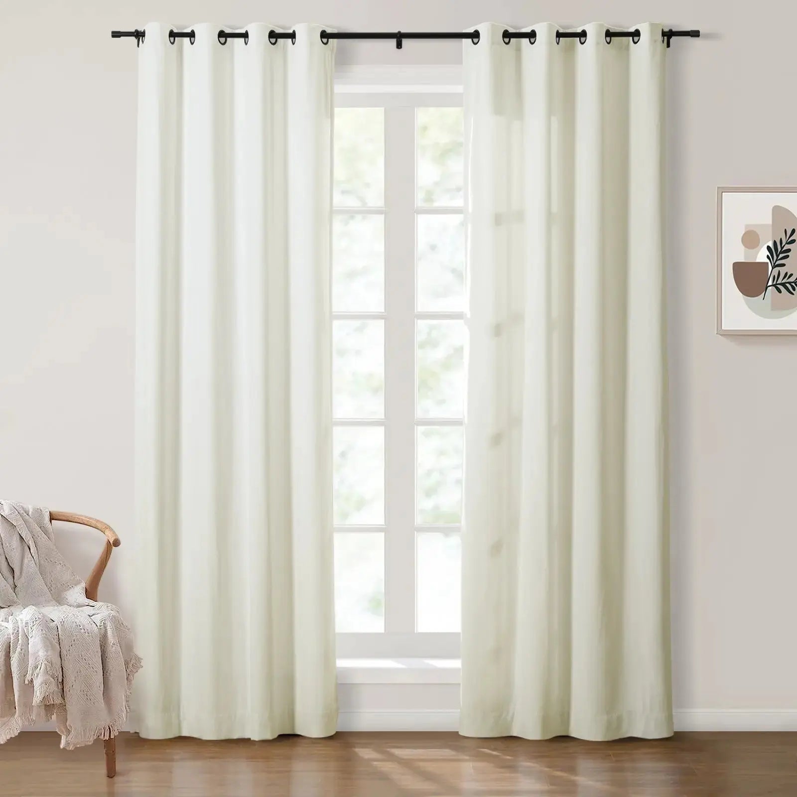 Luxury Velvet Grommet Curtains for Living Room & Bedroom - Blackout Thermal Insulated Drapes - Birkin Style Elegant Window Treatments for Home Decor