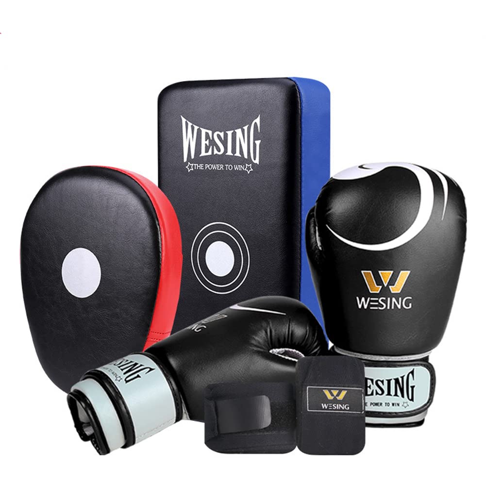 DTXZM Kids Boxing Gloves 6oz - Youth Training Gloves for Muay Thai, Kickboxing & MMA - Perfect for Beginners & Junior Fighters - Ideal for Home Training, Martial Arts Classes & Boxing Gyms (Black)