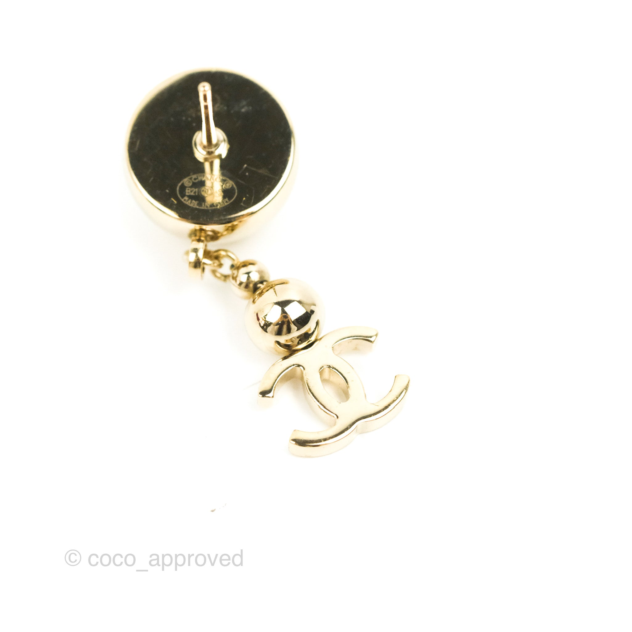 Chanel CC Drop Earrings in Gold - Luxury Fashion Jewelry for Women, Perfect for Parties, Weddings & Special Occasions