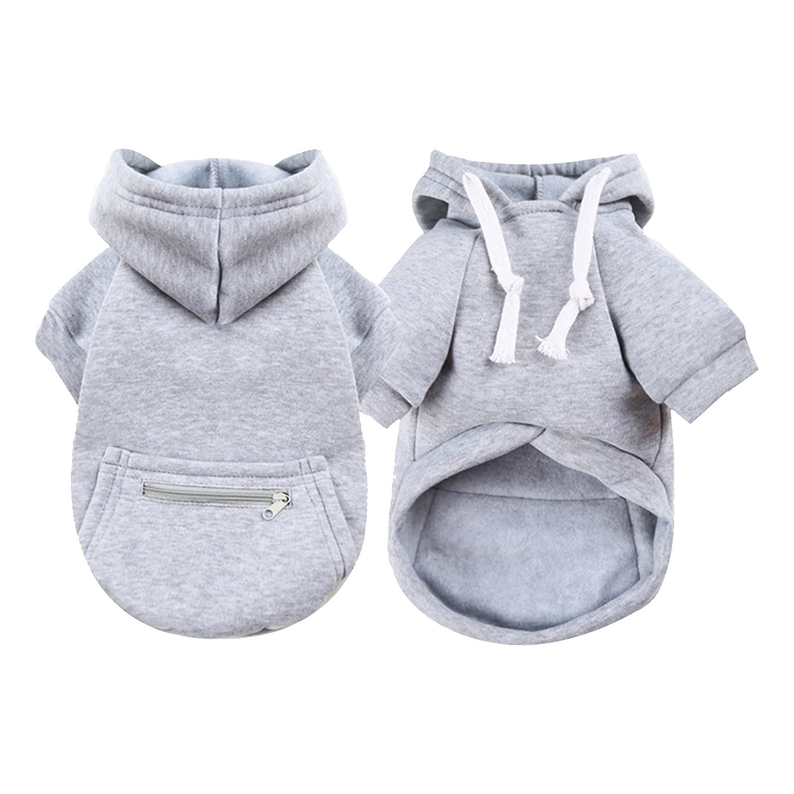 Small & Medium Dog Hoodies - Fleece Winter Sweater with Hat for Puppies, Boys & Girls - Cozy Pet Coat for Cats & Dogs - Perfect for Cold Weather Walks & Outdoor Adventures