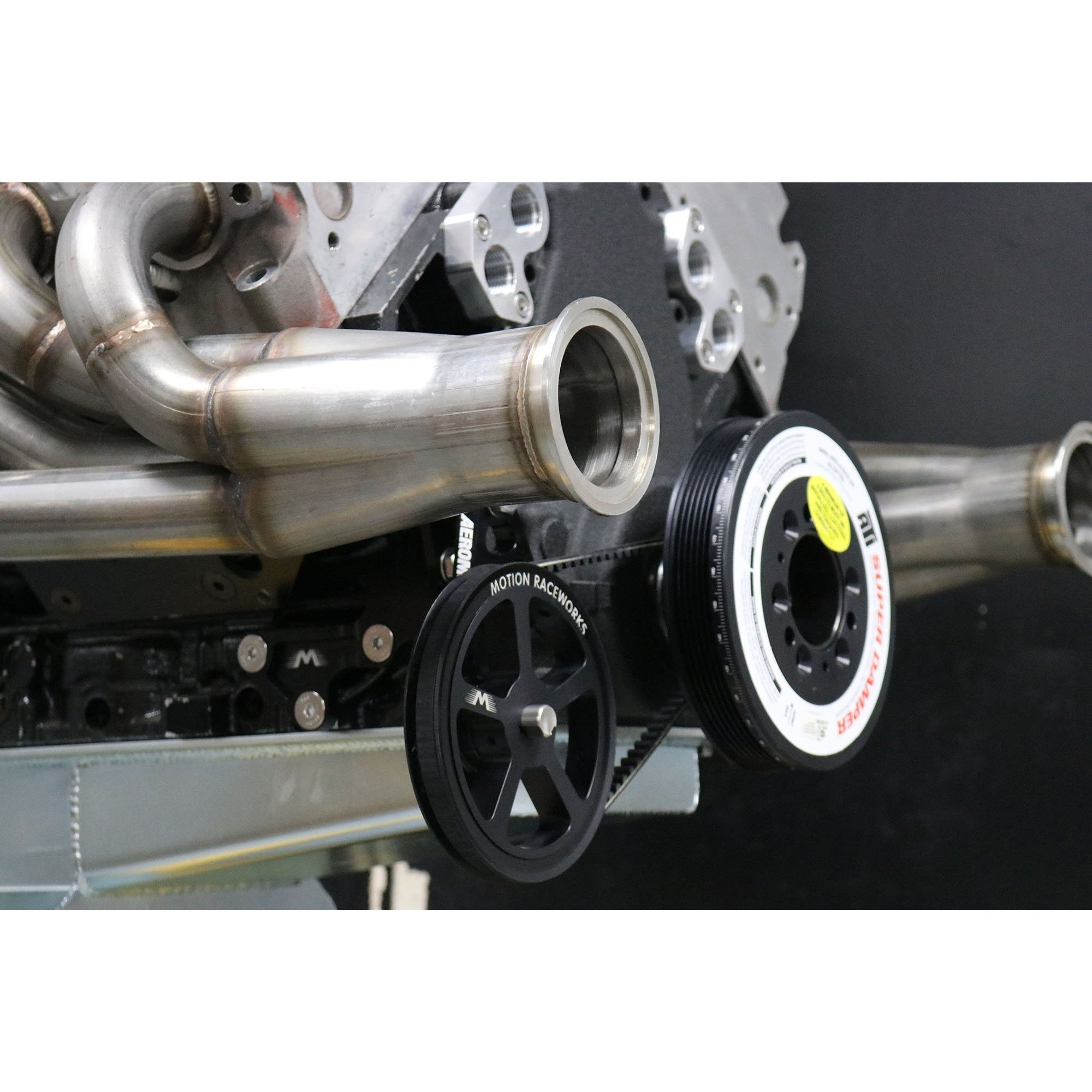 Motion Raceworks LS Mechanical Fuel Pump Bracket - Passenger Side Belt Drive for F Body Spacing | High Performance Fuel System Upgrade for LS Engines | Perfect for Racing, Street Performance & Engine Builds