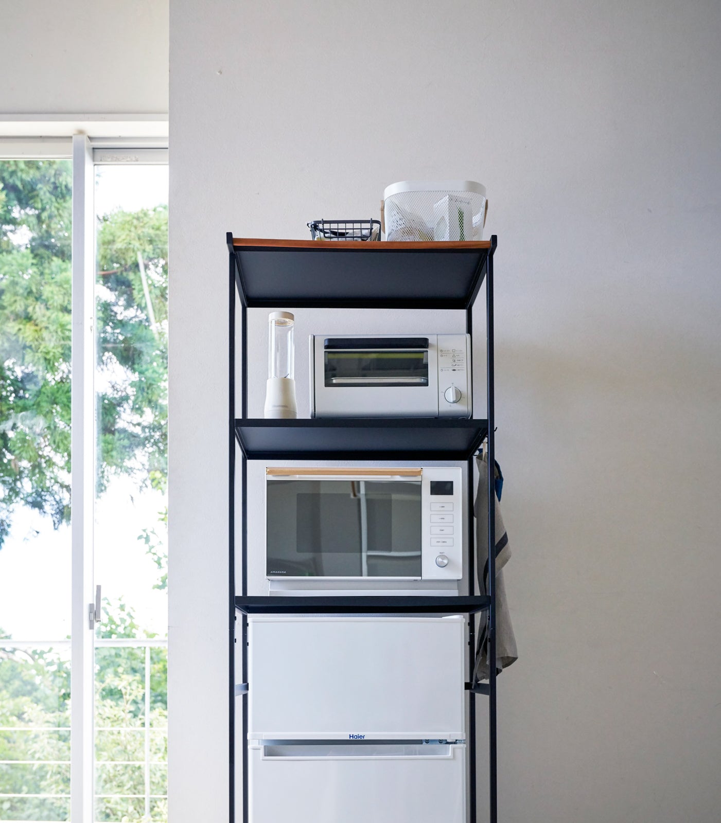 67 Inch Steel Refrigerator Storage Rack - Space Saving Fridge Organizer for Kitchen, Pantry & Garage Organization
