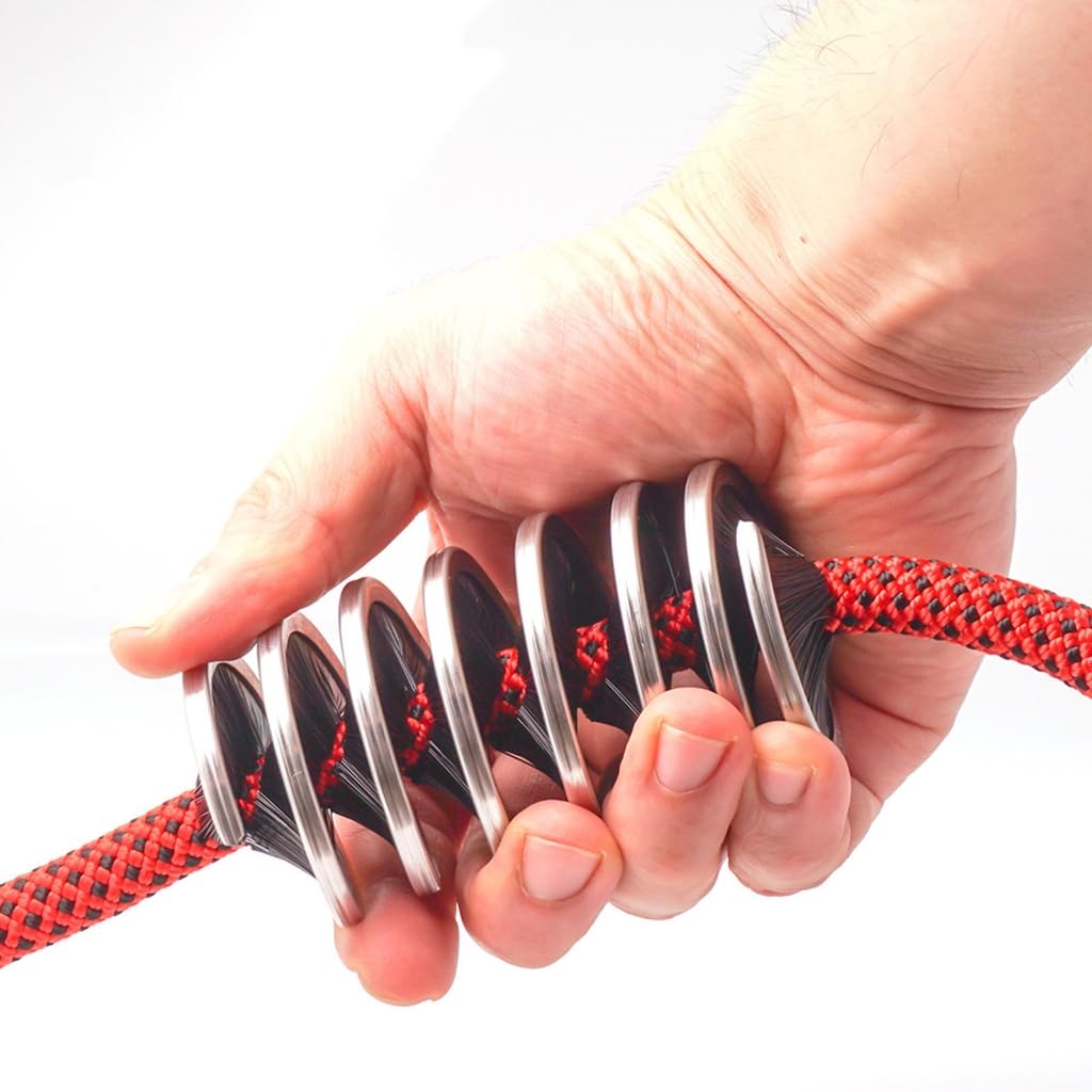 Durable Stainless Steel Nylon Rope Cleaning Brush - Heavy Duty Rock Climbing Gear & Washing Tool for Outdoor Adventure, Camping, and Marine Use