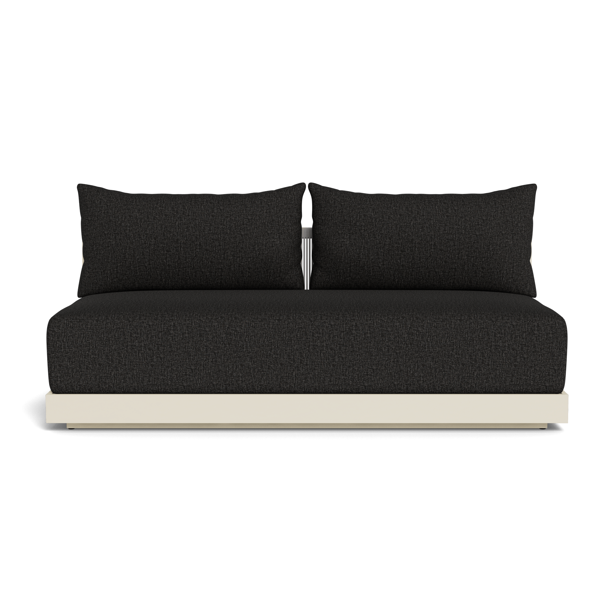 Antigua 2-Seat Armless Sofa - Modern Small Space Loveseat for Living Room, Bedroom, or Office - Comfortable and Stylish Lounge Seating