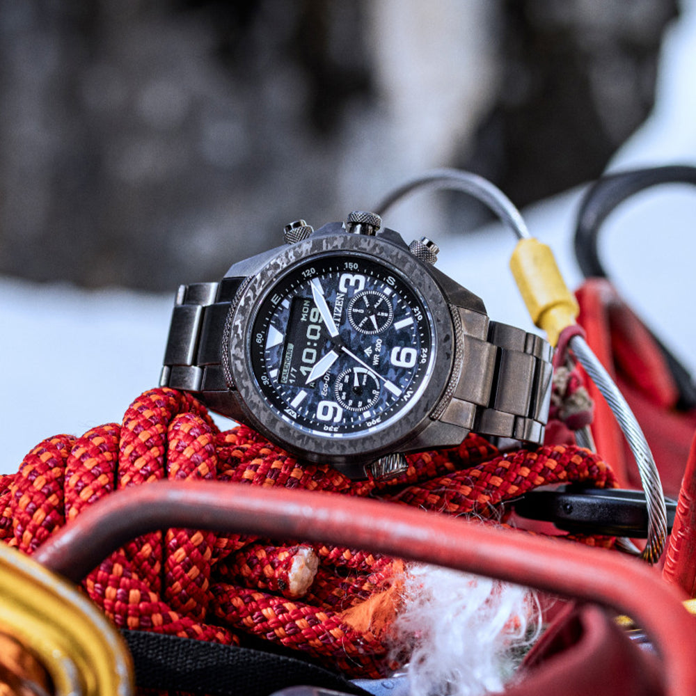 Promaster Land Limited Edition U822 Eco-Drive 43.9mm Grey Stainless Steel Bracelet Watch - Perfect for Outdoor Adventures & Casual Wear