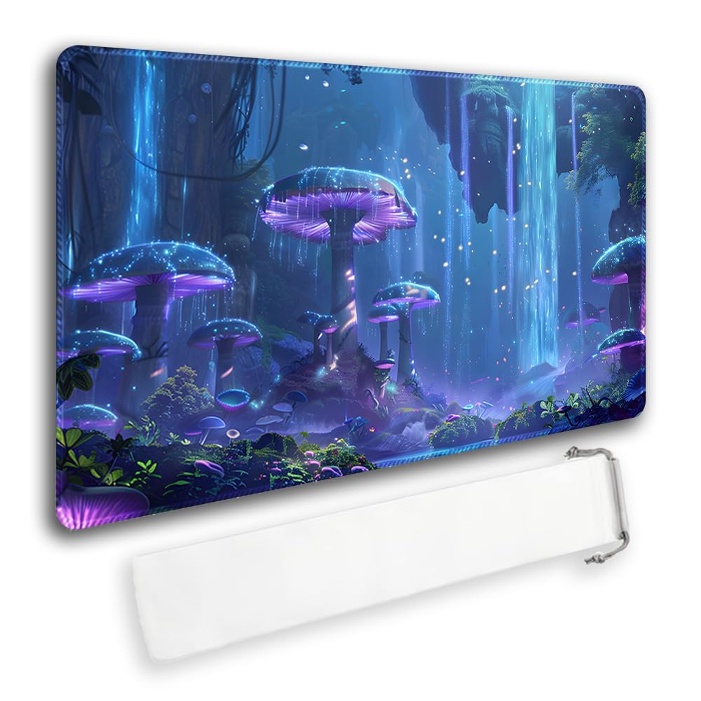 Premium MTG Playmat with Zone Markings & Non-Slip Edges - Waterproof Storage Bag Included - Perfect for Magic: The Gathering, Yu-Gi-Oh, and Card Game Tournaments (20