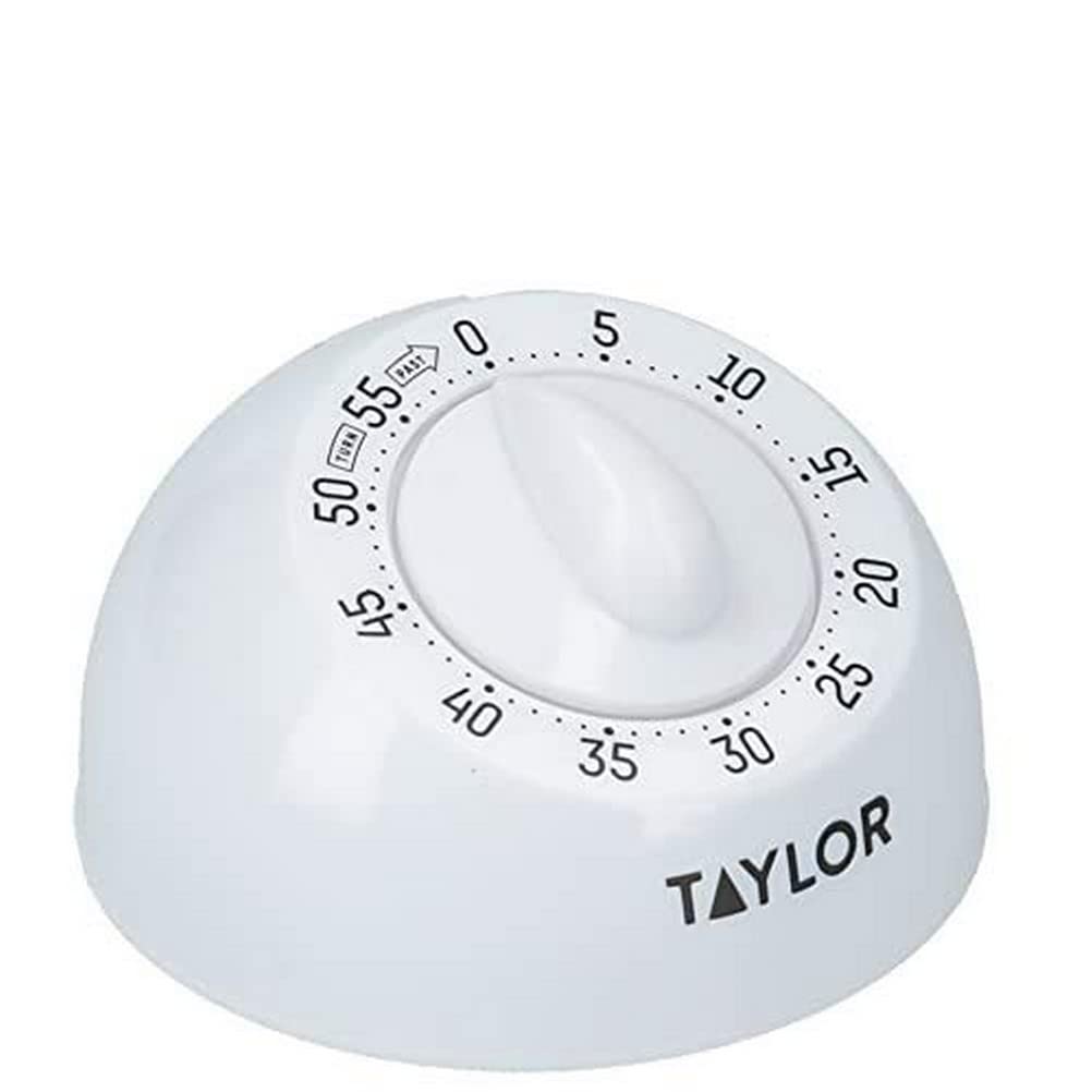 Taylor Kitchen Timer - Classic Mechanical 60-Minute Countdown Timer with Rotating Alarm for Cooking, Baking, and Meal Prep | Perfect for Home Chefs, Bakers, and Cooking Enthusiasts