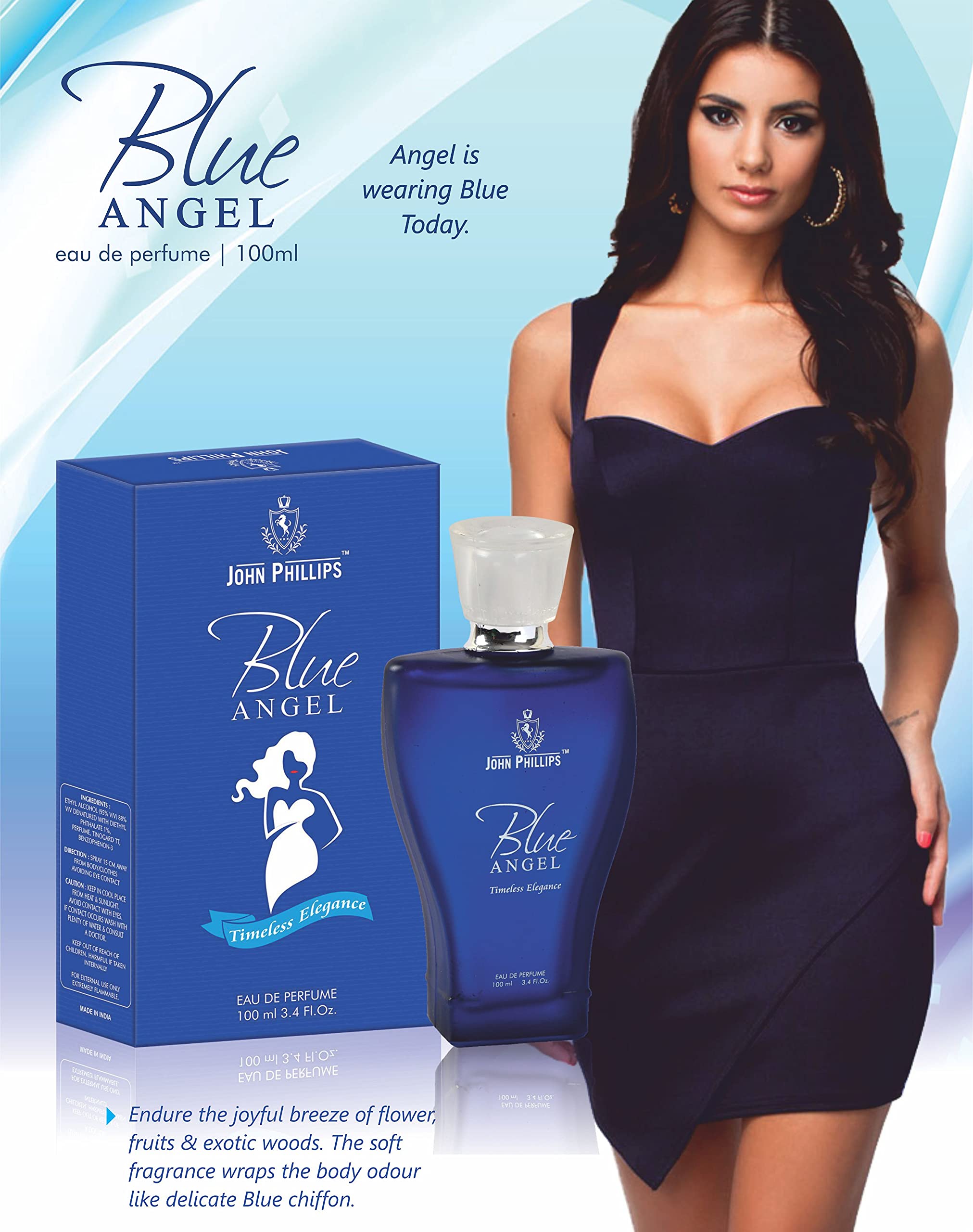 John Phillips™ Blue Angel & Be Found Eau De Parfum - Unisex Perfume for Men & Women | Daily Wear, Casual & Office Fragrance | Long Lasting French Perfume for Date Night & Special Occasions