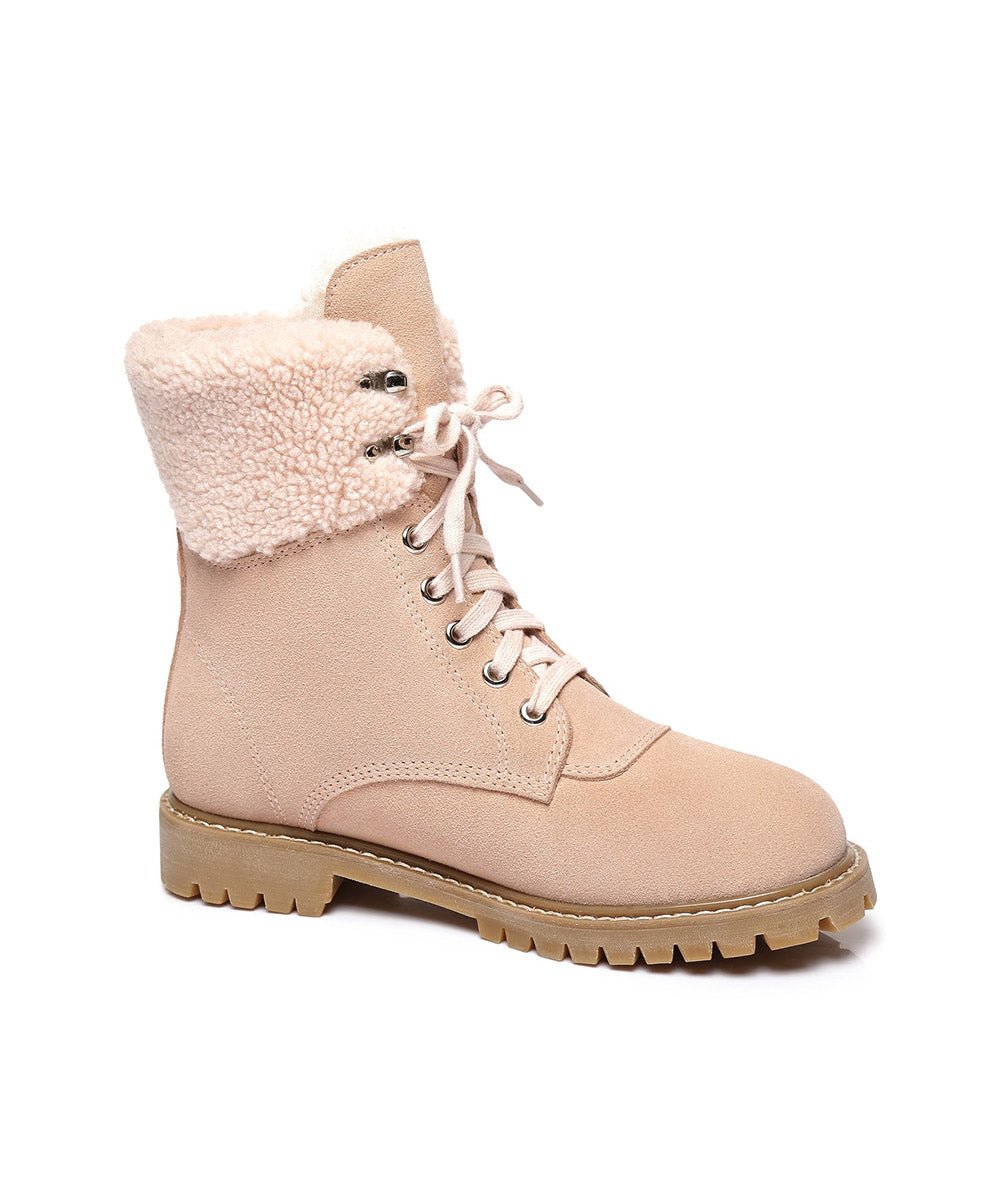 Women's UGG Mimi Lace Boots - Cozy Winter Shearling Lined Snow Boots for Women | Waterproof & Comfortable | Perfect for Snowy Days, Outdoor Activities & Casual Wear