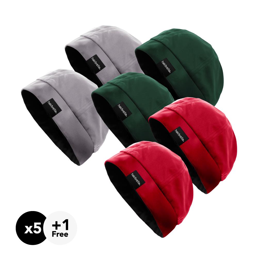 Unisex Satin Lined Sleep Cap Bundle - Hair Protection for Curly & Natural Hair (Buy 5 Get 1 Free) | Perfect for Nighttime Hair Care & Travel