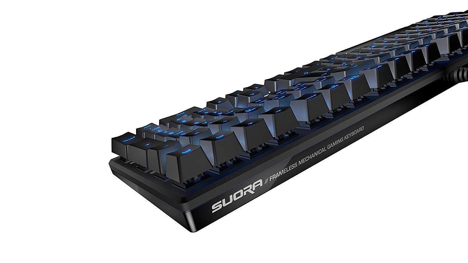 ROCCAT SUORA Frameless Mechanical Gaming Keyboard - RGB Backlit, Cherry MX Switches (ROC-12-201) - Perfect for Esports, Streaming & Office Work