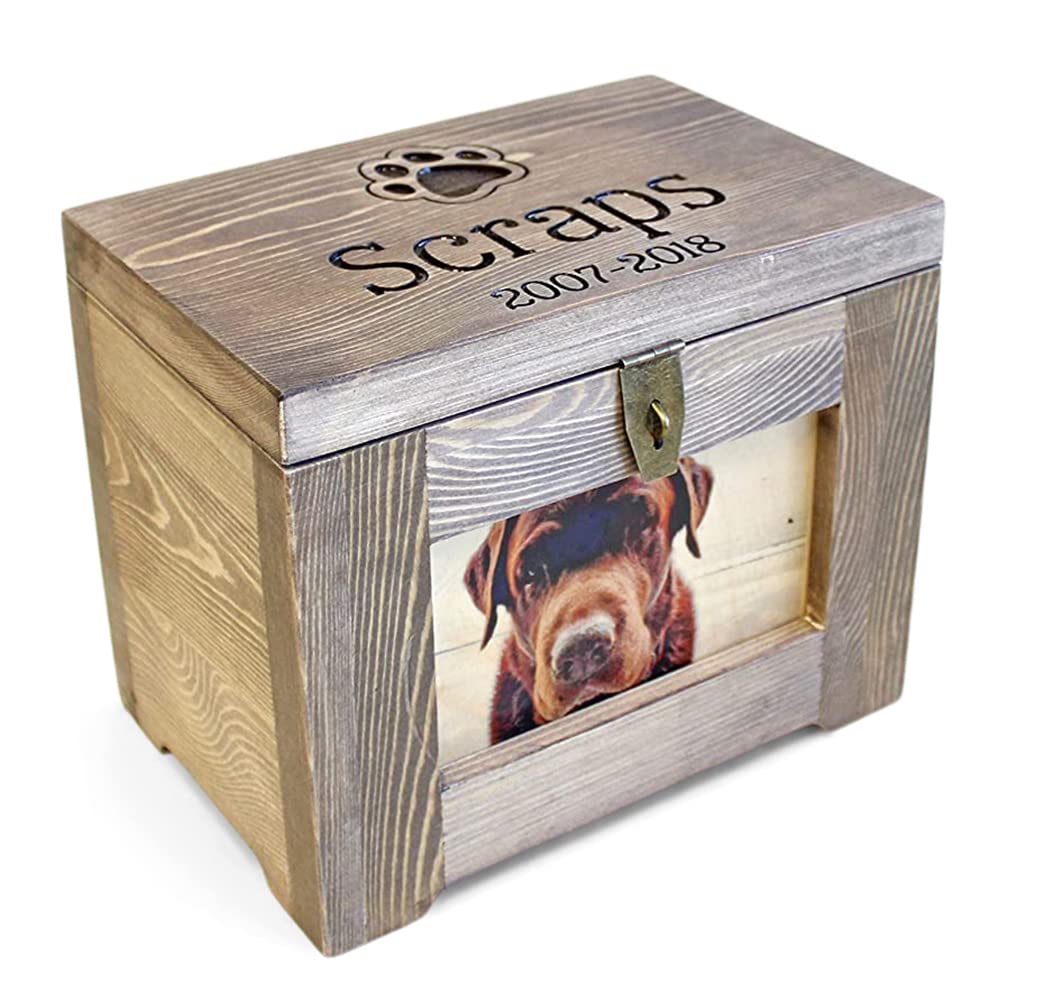 Personalized Pet Memorial Box - Custom Dog/Cat Urn Keepsake with Photo Frame - Perfect for Pet Ashes & Cherished Memories | Ideal for Home Decor, Pet Loss Grieving & Memorial Gifts