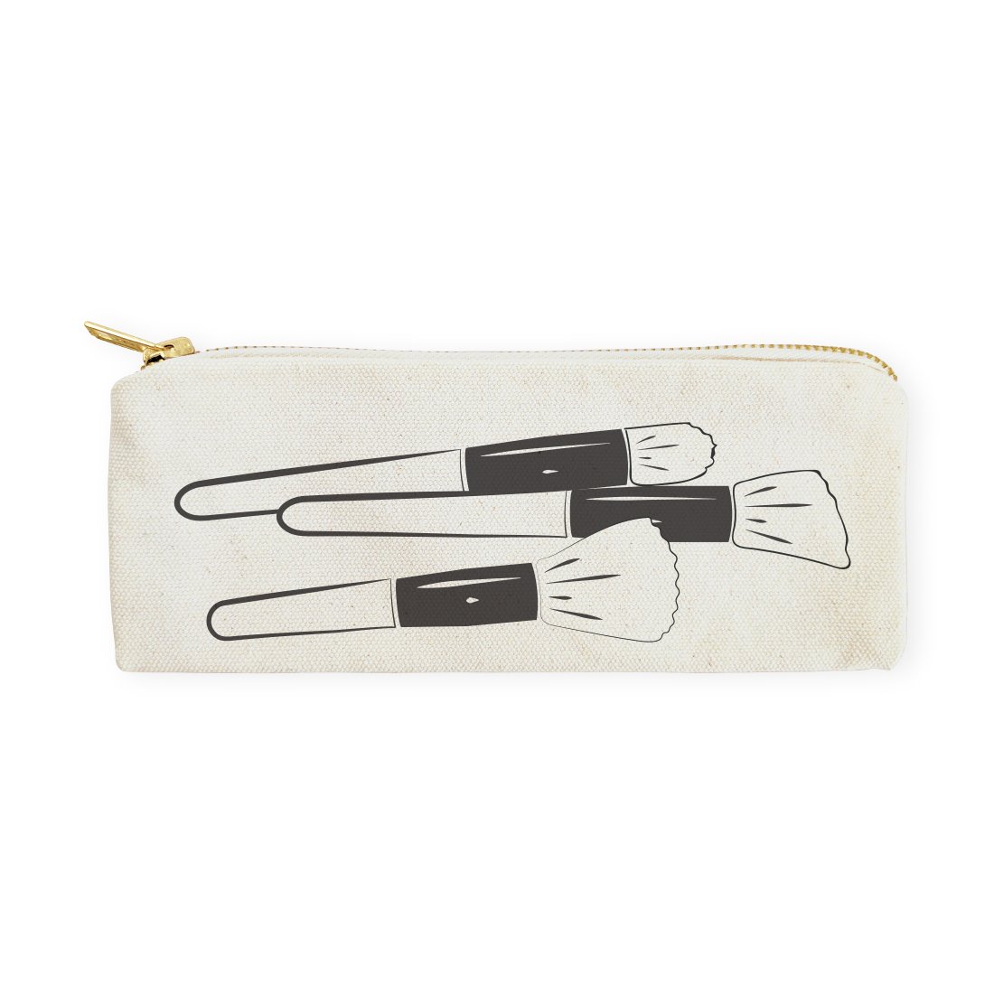 Premium Cotton & Canvas Makeup Brush Pouch - Small Cosmetic Organizer Case for Travel, Office & On-the-Go | Perfect for Makeup Artists, Daily Essentials & Compact Storage